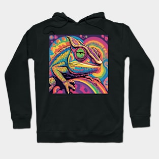 Hippie Trippy Chameleon. Hoodie